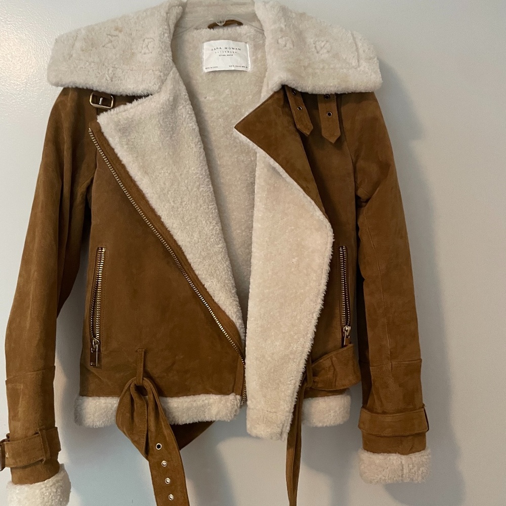 Zara Suede Moto Jacket